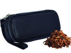 Bolso de piel para dos pipas